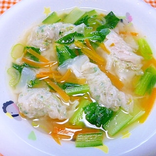 小松菜のスープワンタン